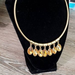 Gold Gypsy Crystal Style Necklace